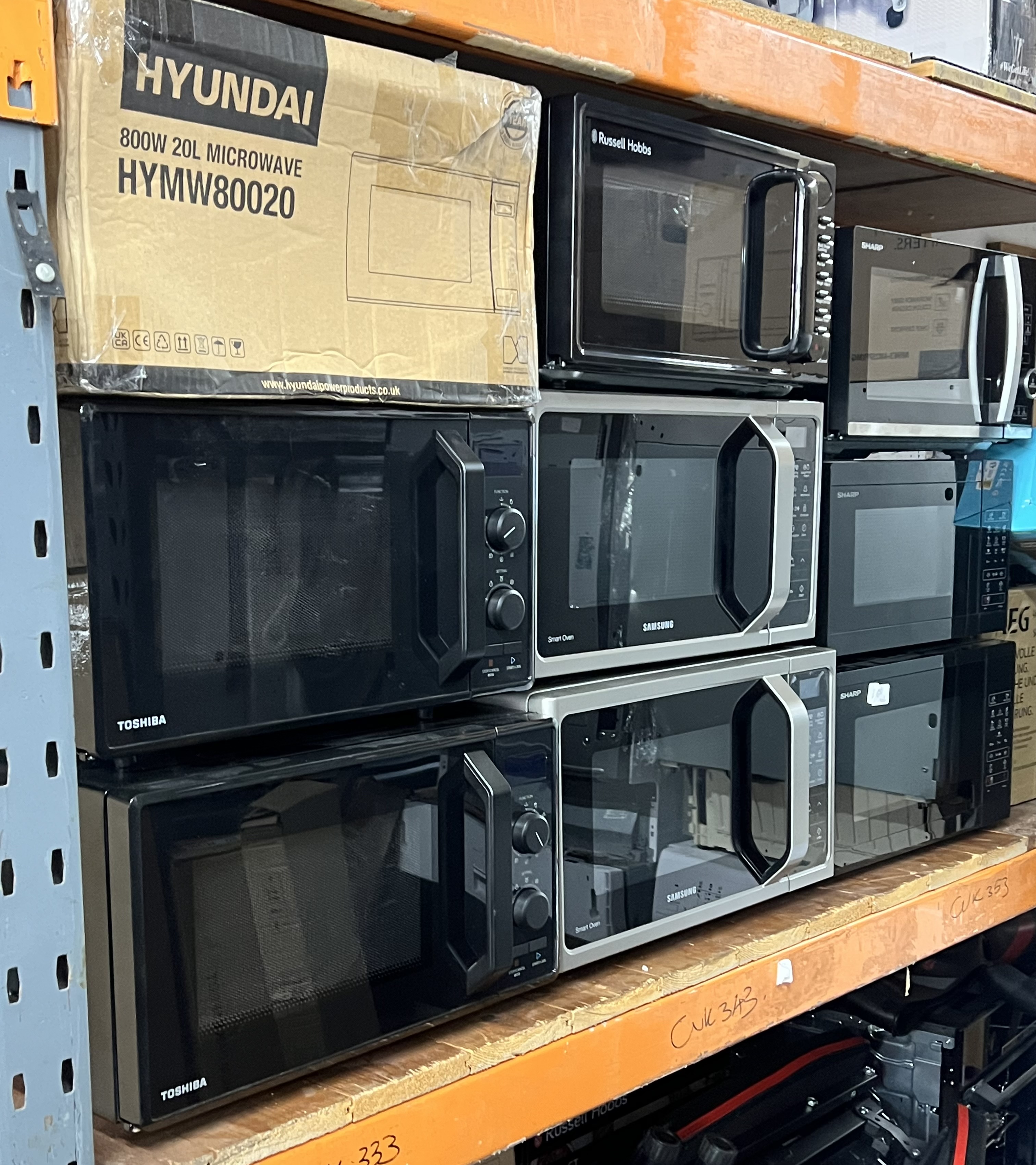 Close-up of microwave stock